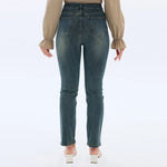 Washed Jeans Fashion Pants for Women Image