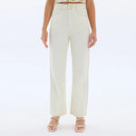 Plain Fashion Pants for Women Off White Image