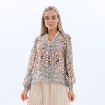 Printed Fashion Shirt for Women Khaki Image