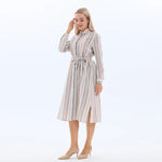 Striped Fashion Dress for Women Image