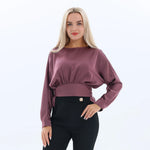 Purple Plain Fashion Blouse for Women Image