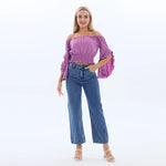 Washed Jeans Fashion Pants for Women Image
