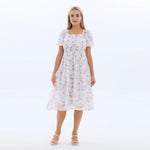 Floral Fashion Dress for Women Purple Image