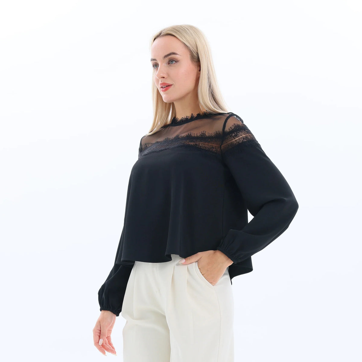 Laced Fashion Blouse for Women Image