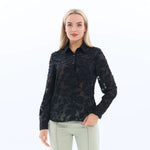 Laced Fashion Shirt for Women Black Image