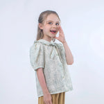 Floral Linen Shirt for Girls Image