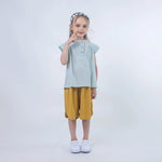 Striped Linen Shorts for Girls Image