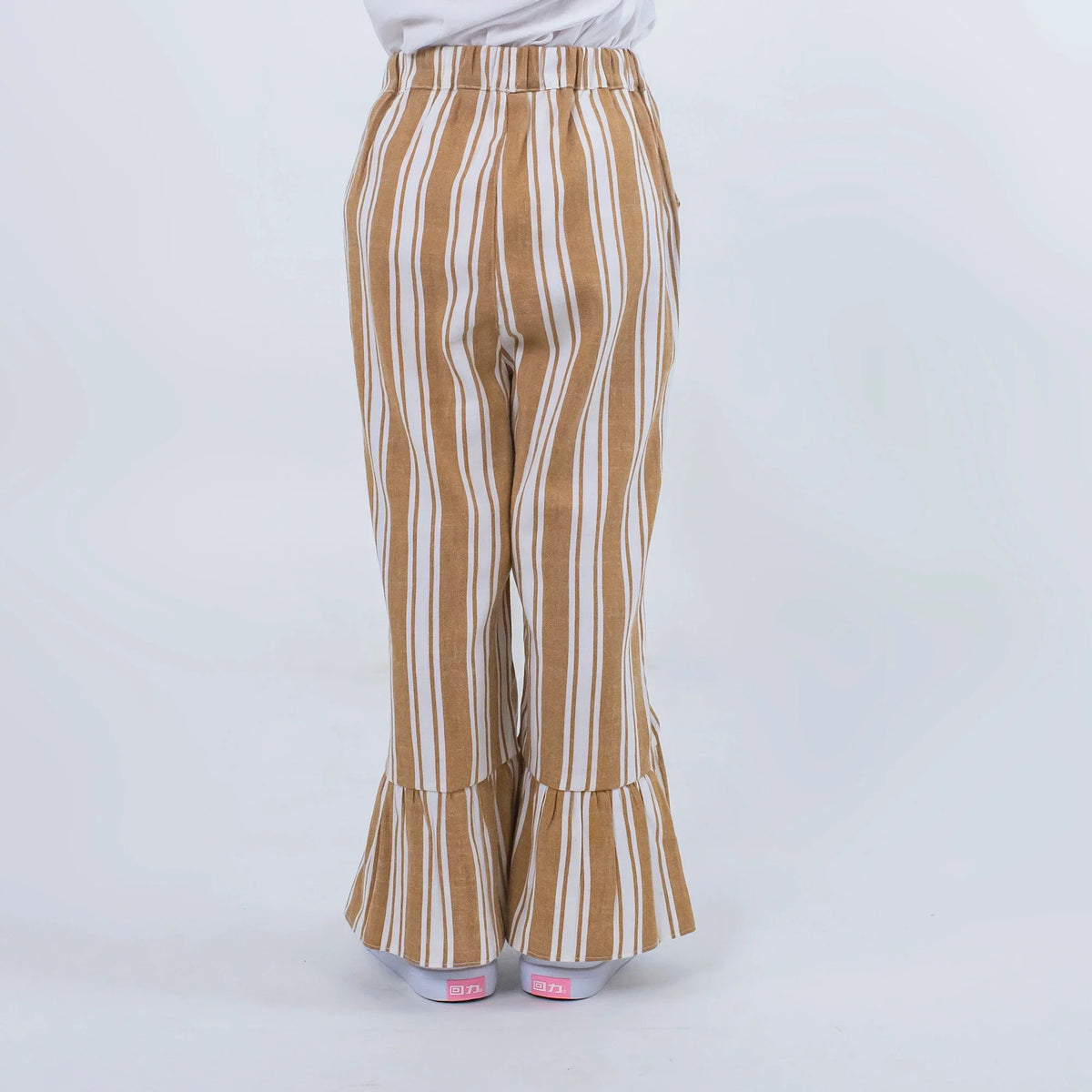 Striped Linen Pants for Girls Image