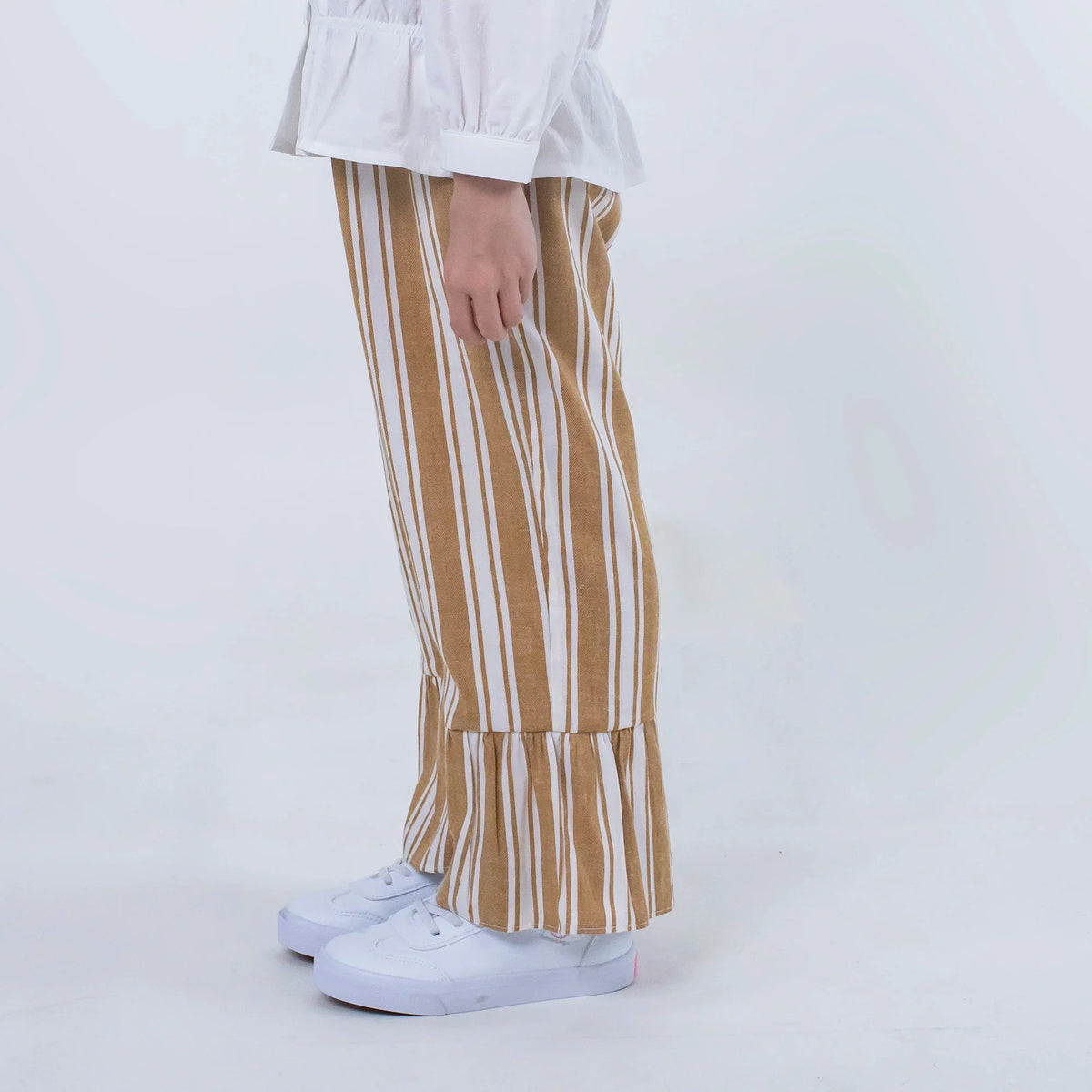 Striped Linen Pants for Girls Image