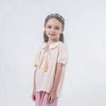 Jacquard Linen Blouse for Girls Image
