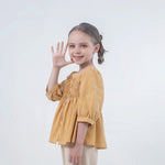 Quilting Linen Shirt for Girls Image