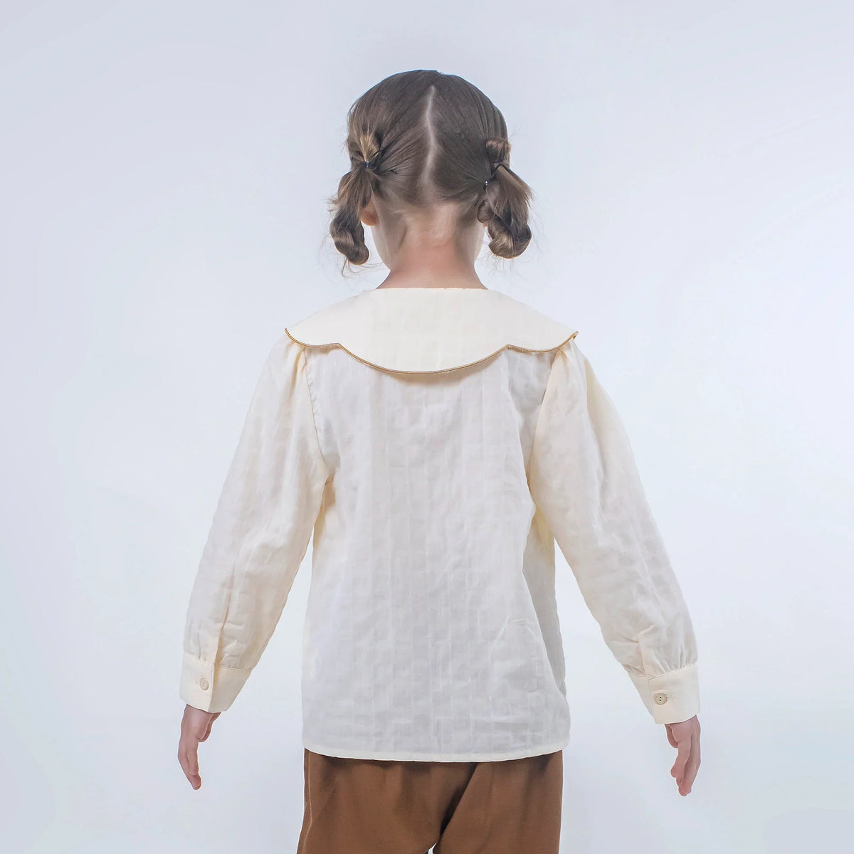 Jacquard Linen Shirt for Girls Image