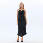 Plain Basic Dress for Women Black Image