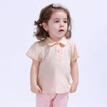 Light Orange Polo Shirt for Baby Girl Image