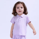 Light Purple Polo Shirt for Baby Girl Image