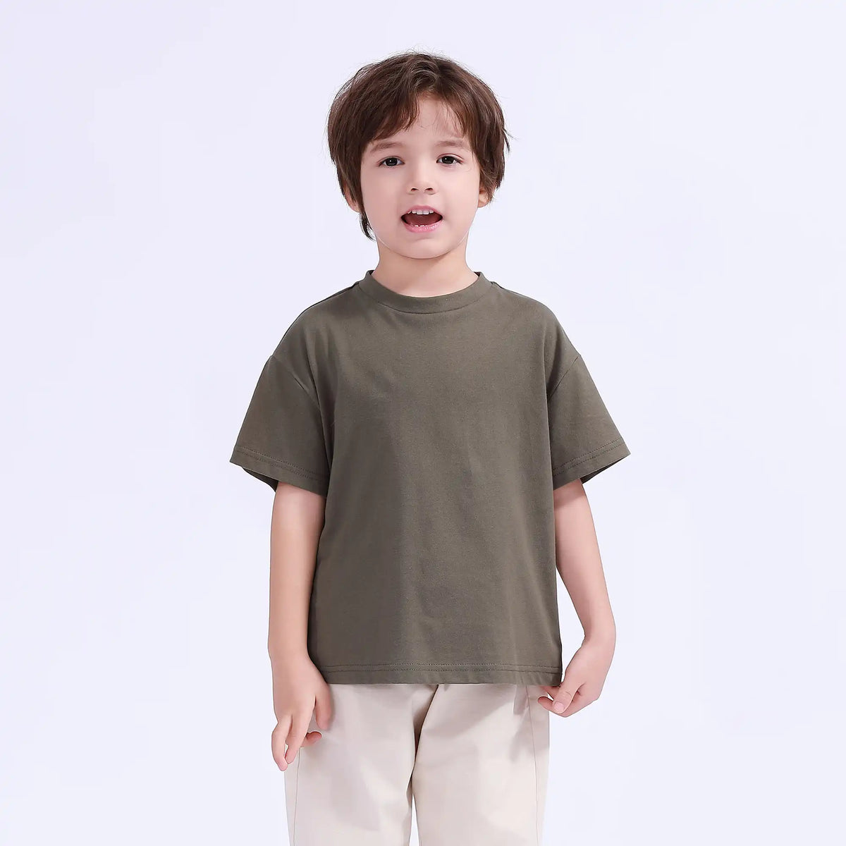 T.Shirt for Boys Dark Green Image