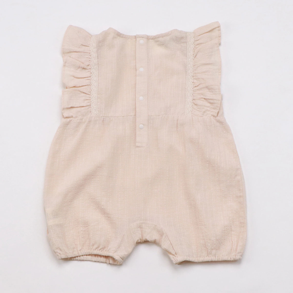 Jacquard Linen Romper For Baby Girl