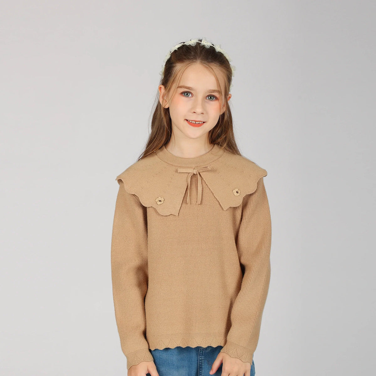 sweater-for-girls-6943003013 Khaki image