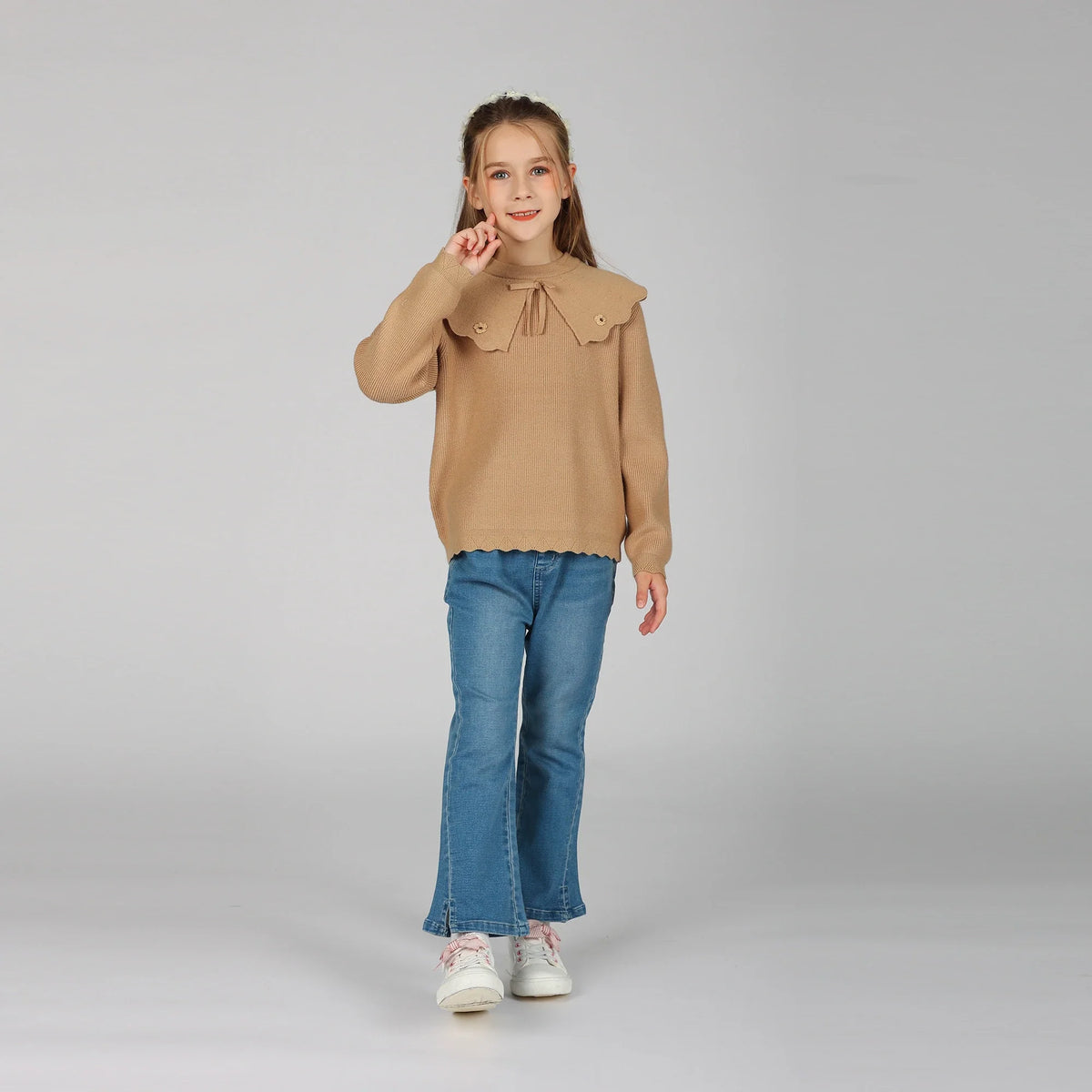 sweater-for-girls-6943003013 Khaki image