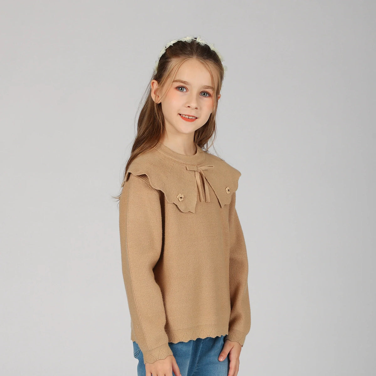 sweater-for-girls-6943003013 Khaki image