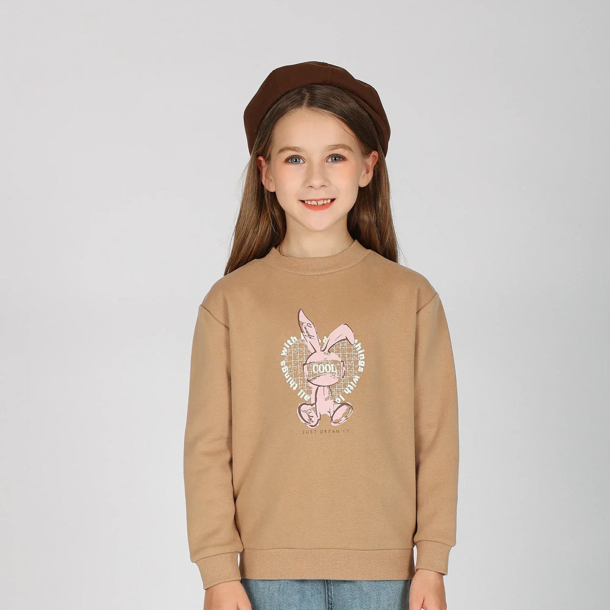 100 | 3Y Light Brown 100 | 3Y,40.3,70.6,33.8,- Pullover for Girls Image