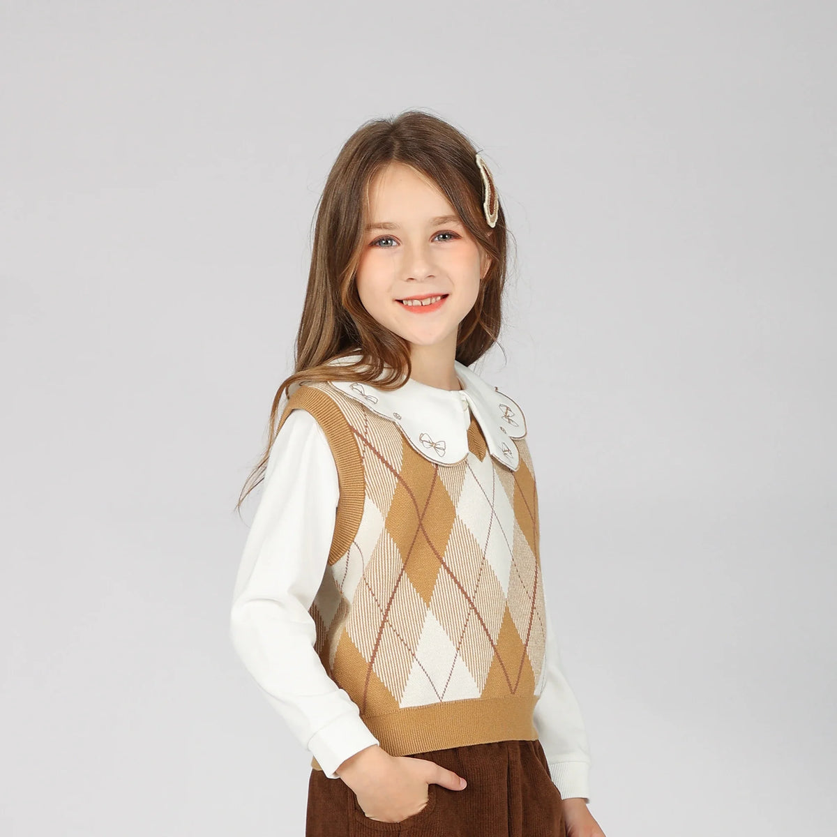 waistcoat-for-girls-6943003064 Khaki image