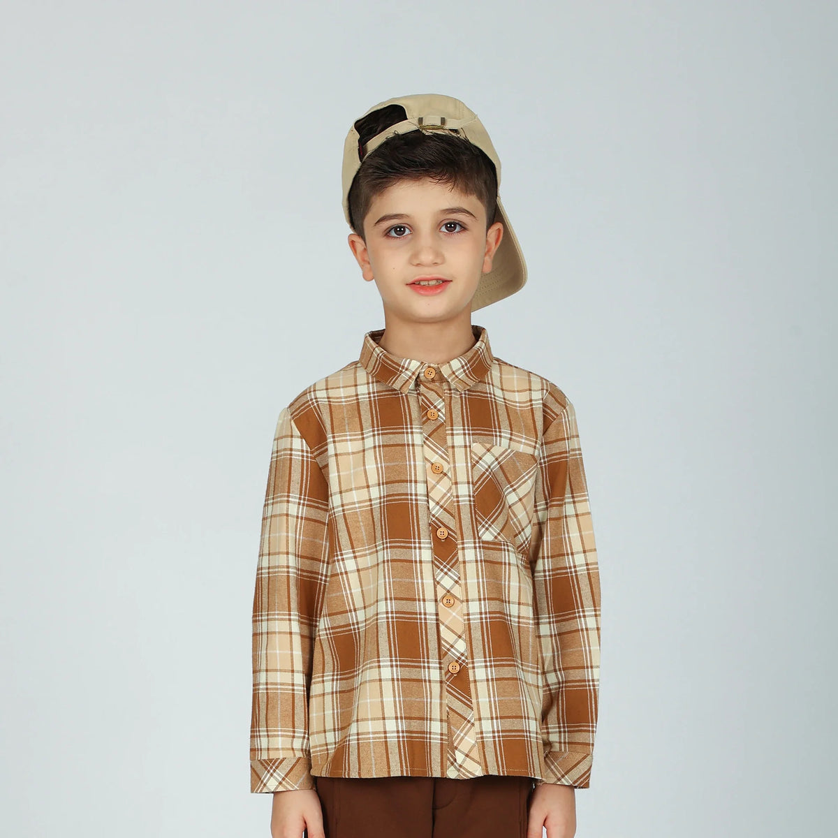 Shirt for Boys 100 | 3Y Coffee 100 | 3Y,44.5,72,35.3, Image