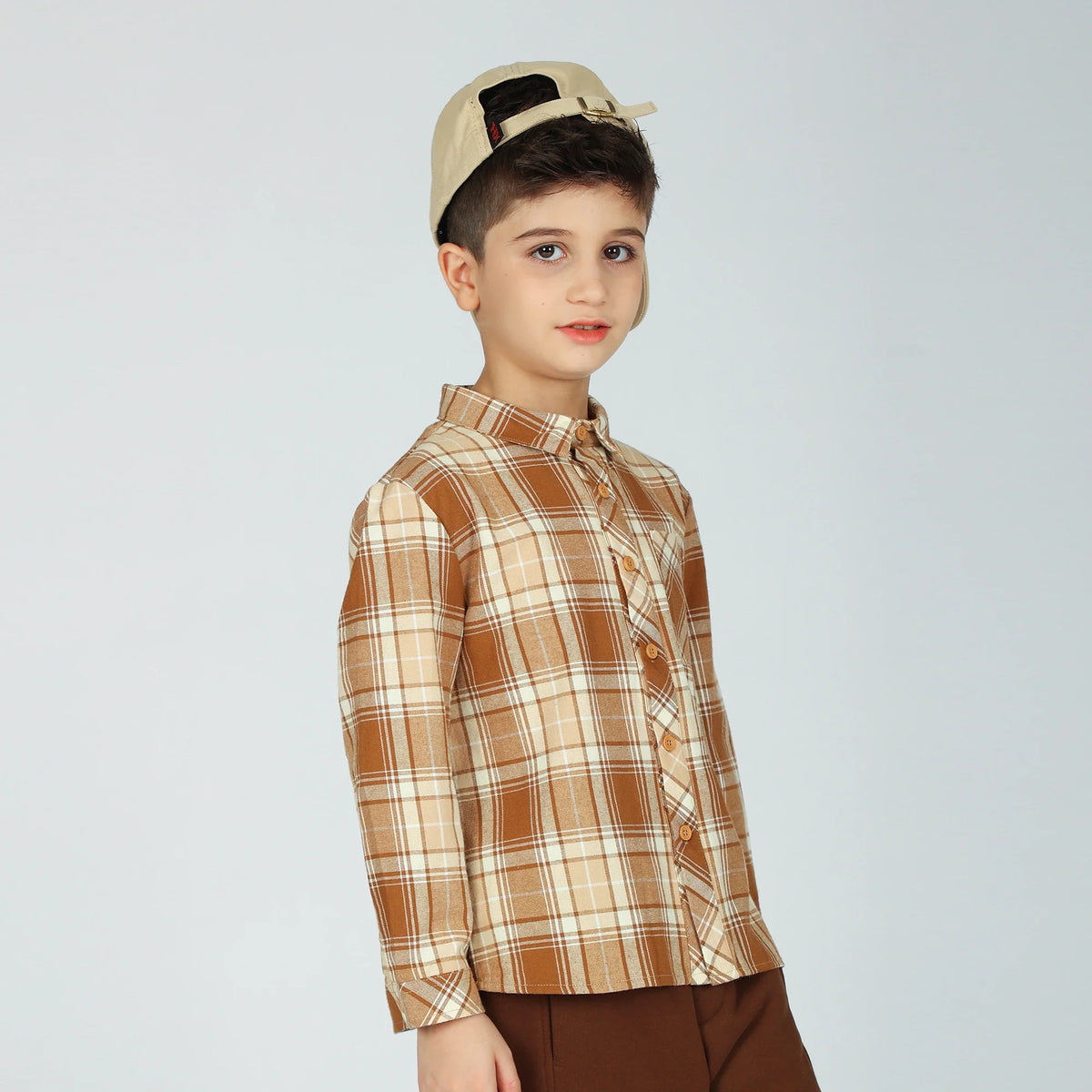 Shirt for Boys 130 | 7-8Y Coffee 130 | 7-8Y,55,86.4,45.2, Image