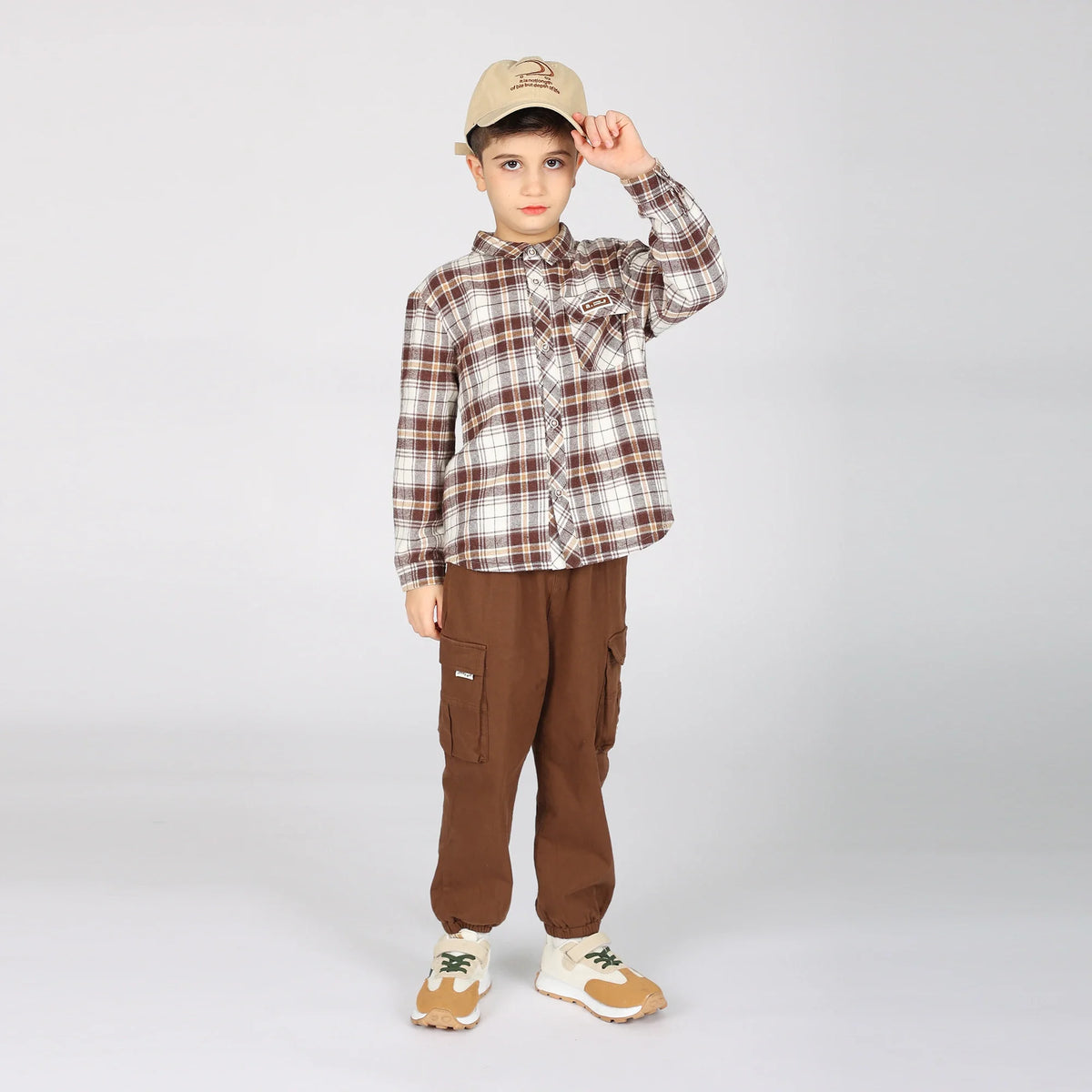 Shirt for Boys 120 | 6-7Y Coffee 120 | 6-7Y,50.5,80.6,42, Image