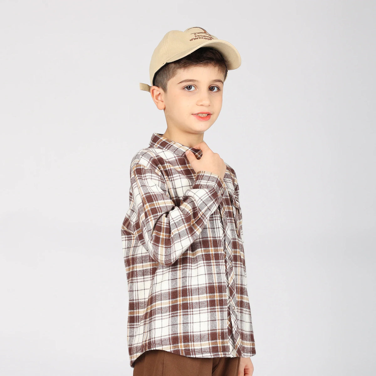 Shirt for Boys 130 | 7-8Y Coffee 130 | 7-8Y,54,85.4,45.5, Image