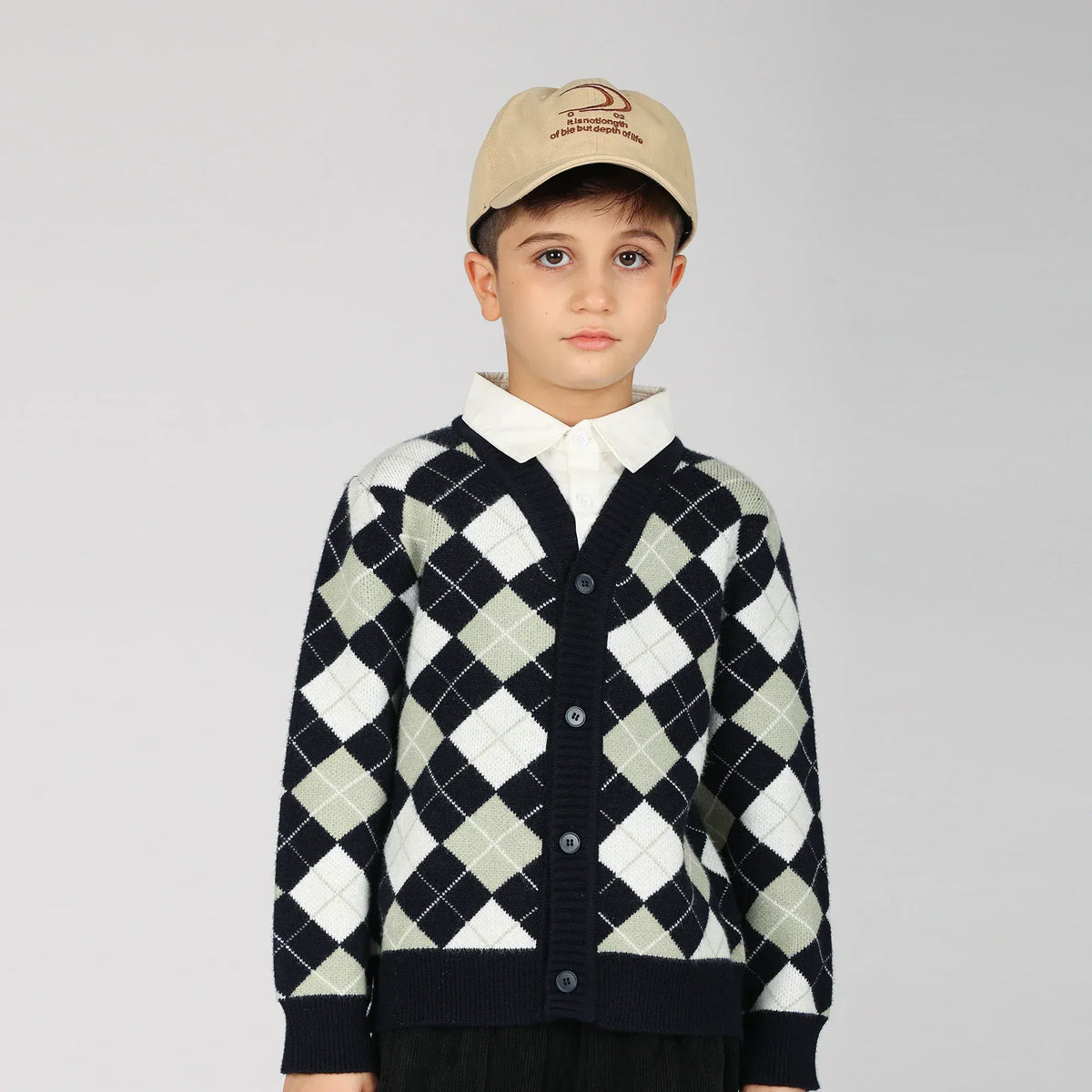 120 | 6-7Y Green 120 | 6-7Y,46.5,83.6,41.4,- Sweater for Boys Image
