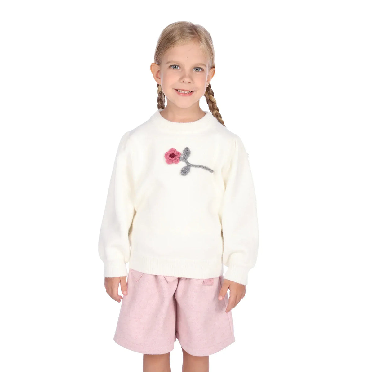 100 | 3Y Off White 100 | 3Y,39.5,68,35,- Sweater for Girls Image