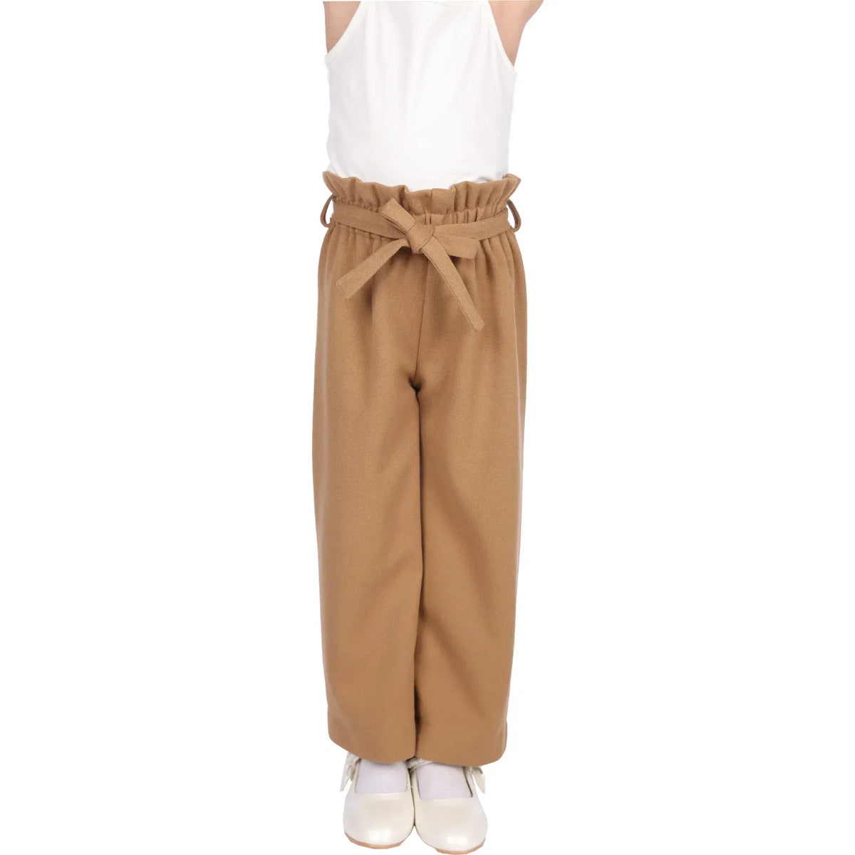 100 | 3Y Light Brown 100 | 3Y,58,42,- Pants for Girls Image