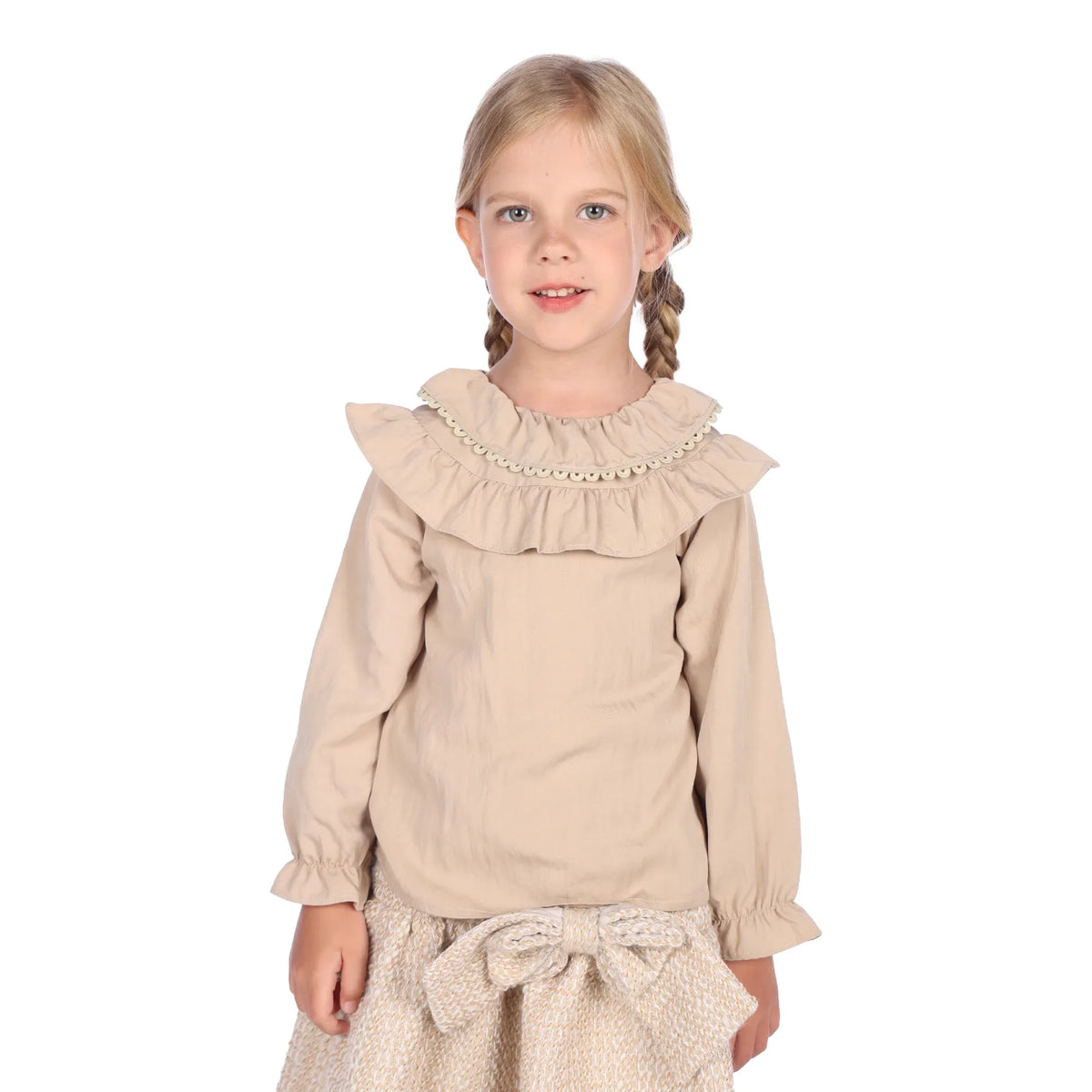 blouse-for-girls-6943004016 Dark Beige image