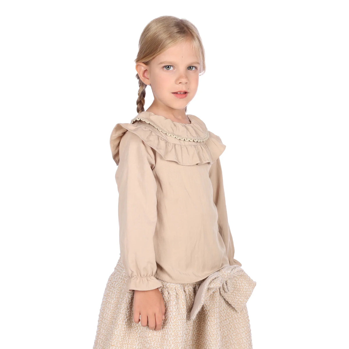 blouse-for-girls-6943004016 Dark Beige image