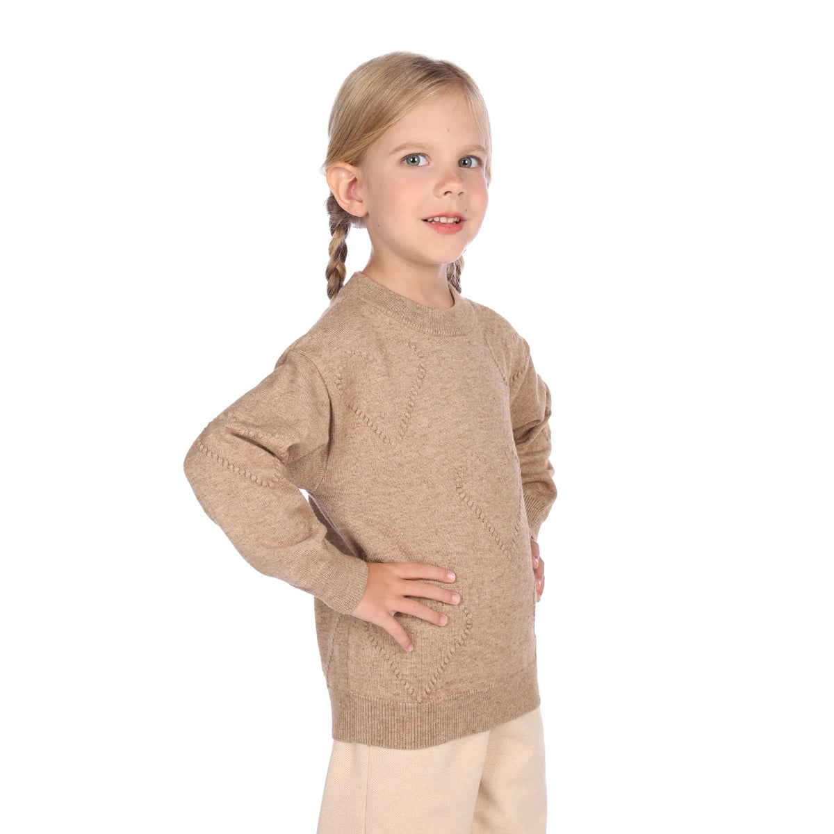 sweater-for-girls-6943004019 Dark Khaki image