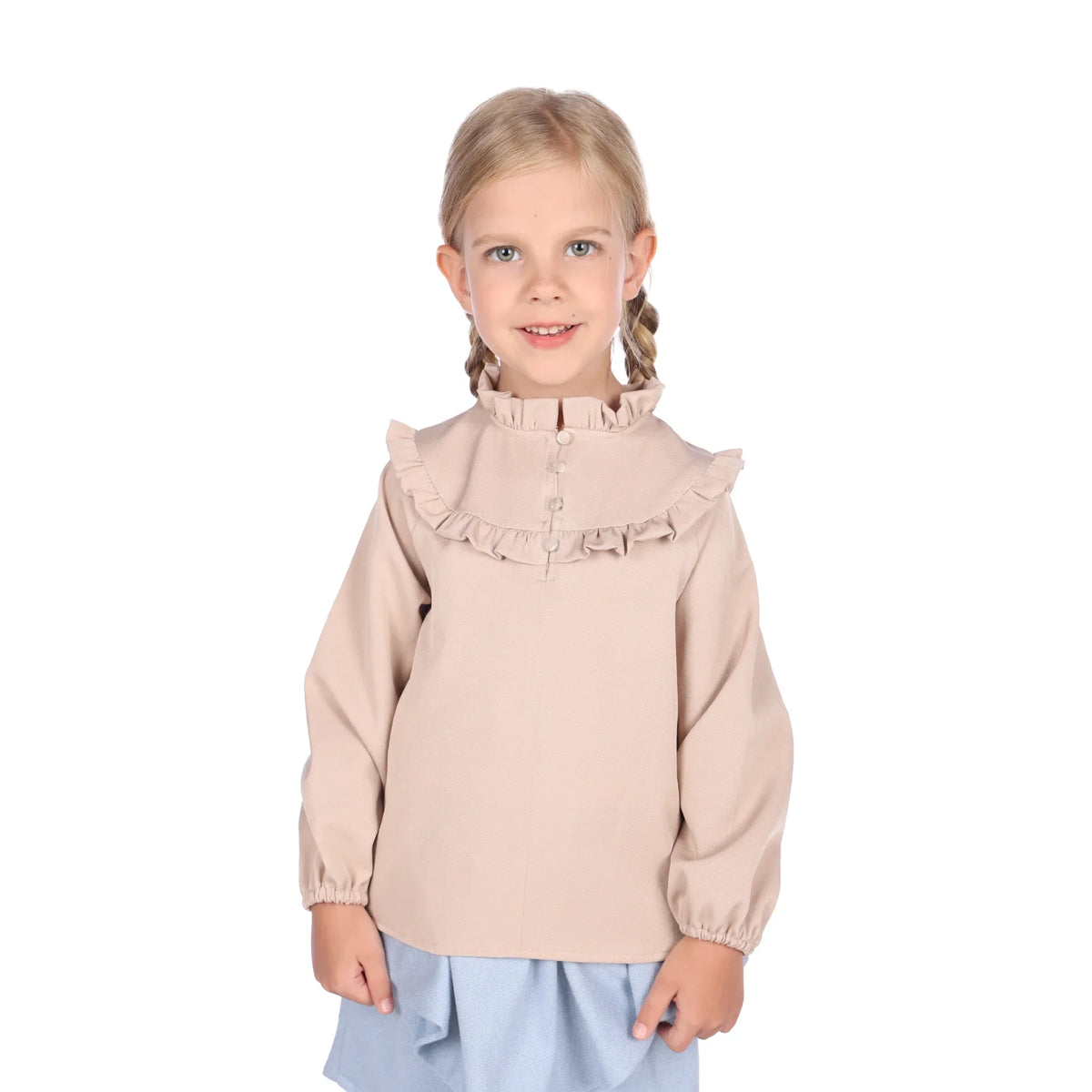 blouse-for-girls-6943004029 Dark Beige image