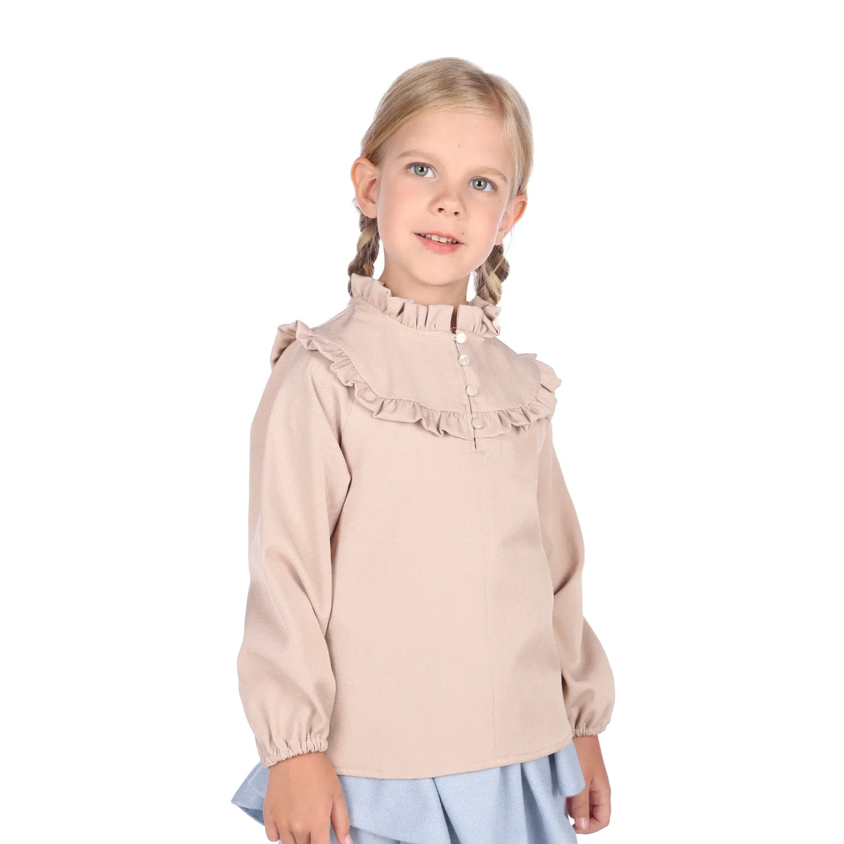 blouse-for-girls-6943004029 Dark Beige image