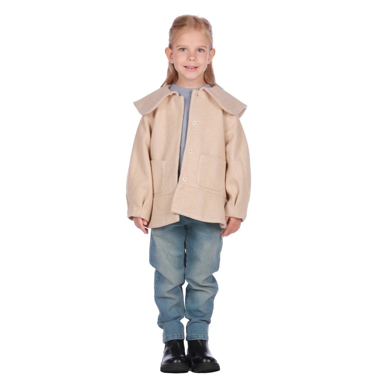 jacket-for-girls-6943004043 Dark Beige image