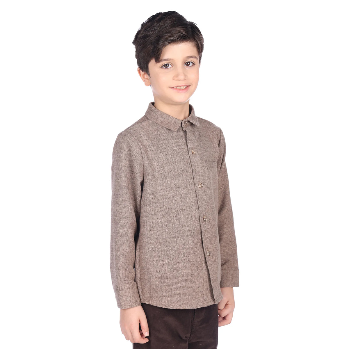 Shirt for Boys 130 | 7-8Y Brown 130 | 7-8Y,53.5,78,45.5, Image