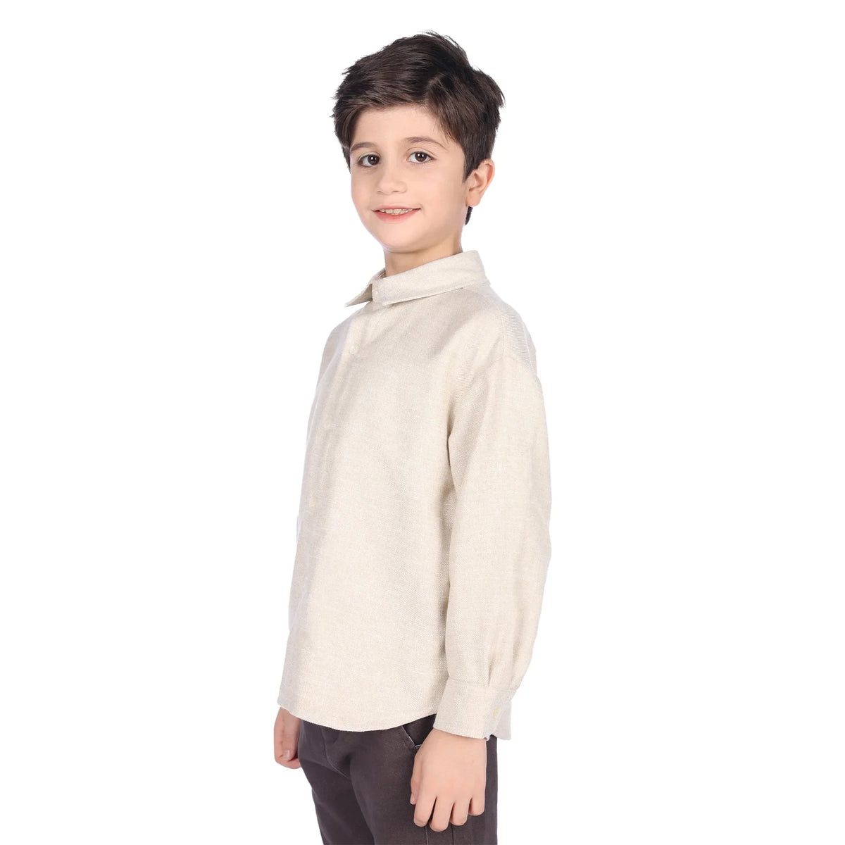 Shirt for Boys 130 | 7-8Y Beige 130 | 7-8Y,53.5,87,39, Image