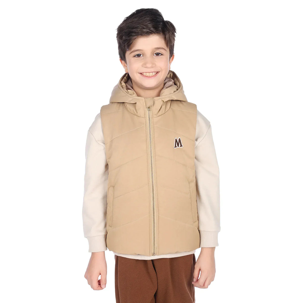 Khaki Waistcoat for Boys Image