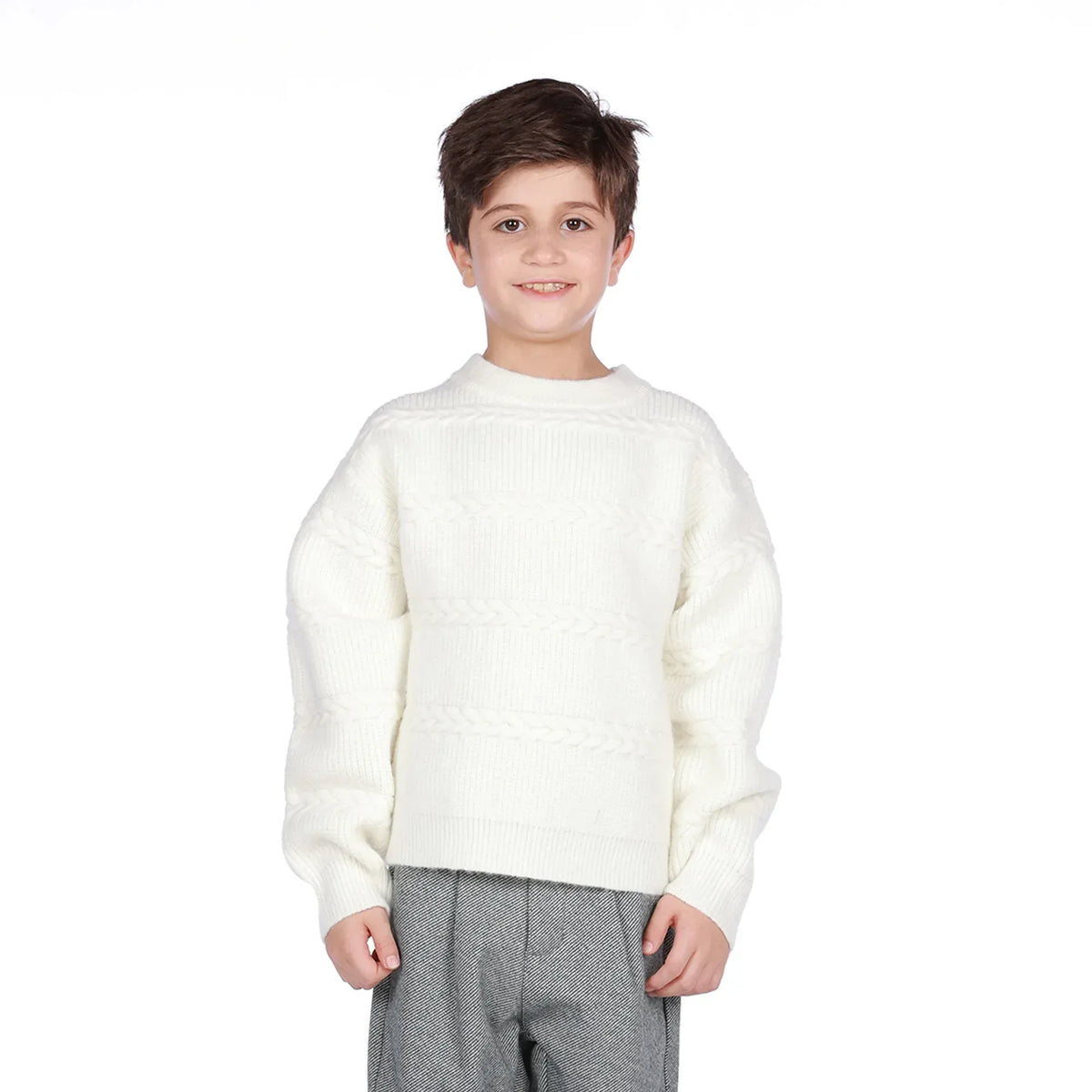 100 | 3Y Off White 100 | 3Y,38,68,33,- Sweater for Boys Image
