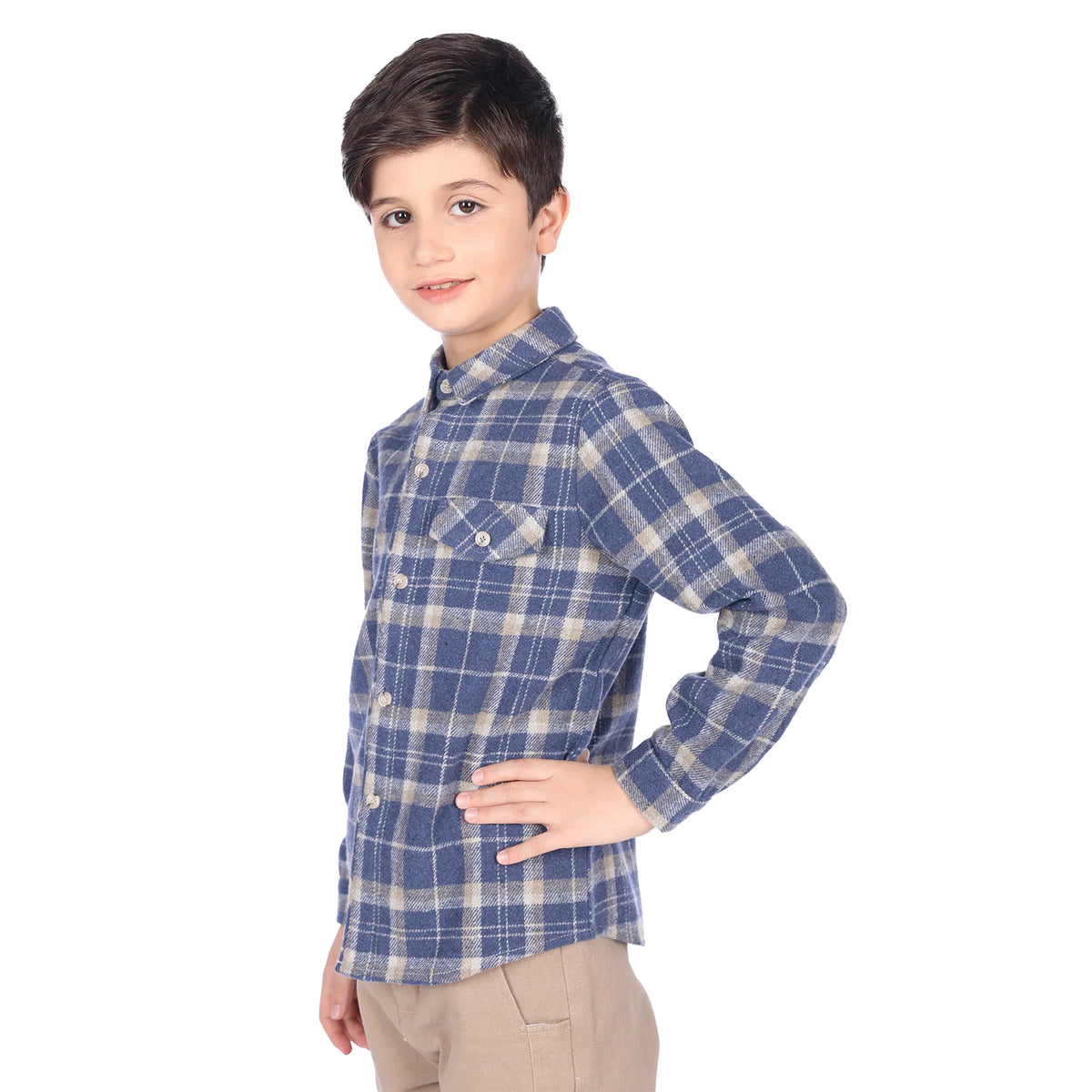 Shirt for Boys 120 | 6-7Y Gray Blue 120 | 6-7Y,49,74,42, Image