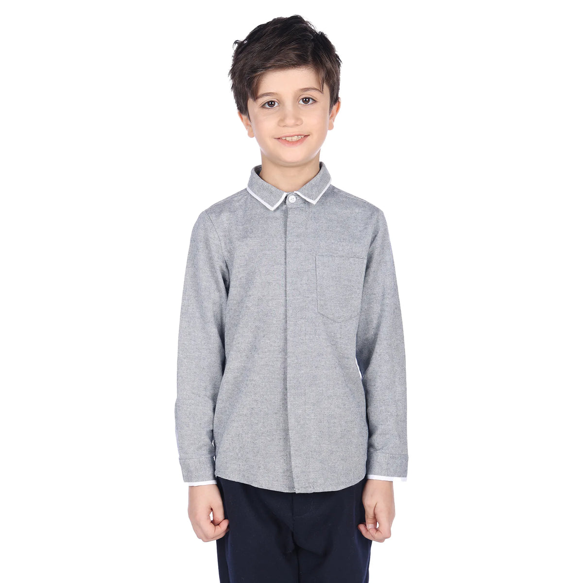 Shirt for Boys 100 | 3Y Gray Blue 100 | 3Y,43,66,35, Image