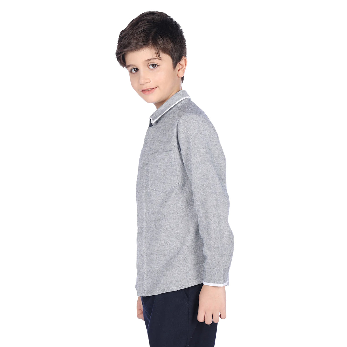 Shirt for Boys 130 | 7-8Y Gray Blue 130 | 7-8Y,53.5,78,45.5, Image