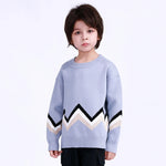 100 | 3Y Mist Blue 100 | 3Y,41,72,29,- Color-Blocked Sweater for Boys Image