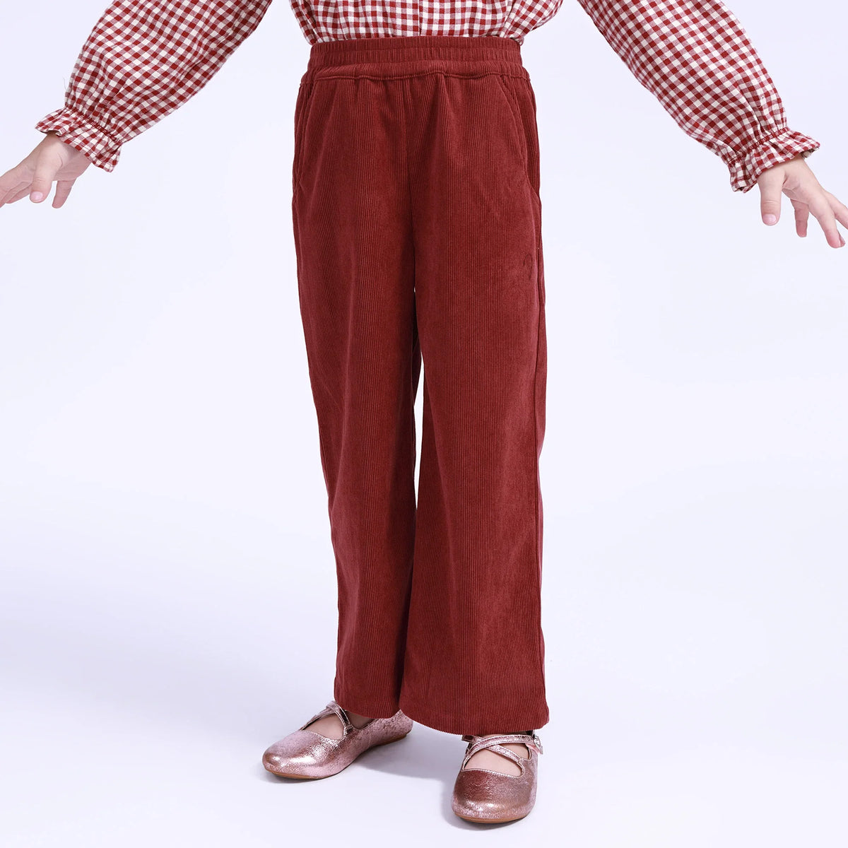 Plain Pants for Girls 100 | 3Y Maroon 100 | 3Y,57,46,- Image