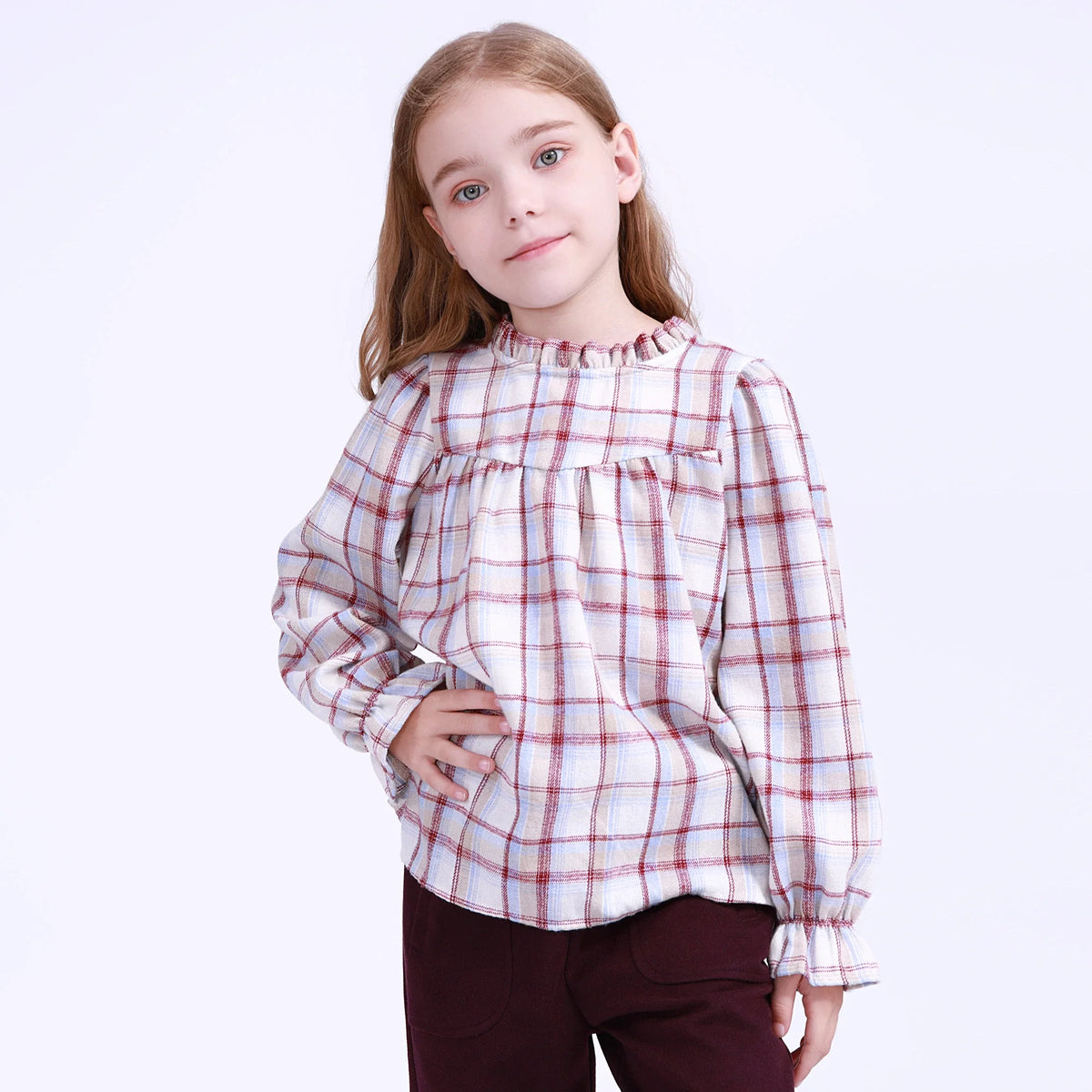 checked-blouse-for-girls-6943015065 image