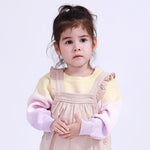 Purple Color-Blocked Sweater for Baby Girl Image